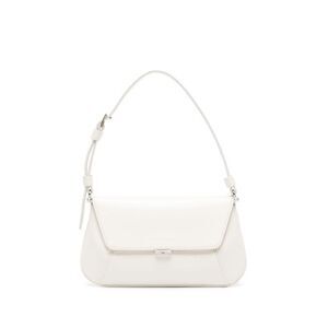 AMINA MUADDI Leather Shoulder Bag Women WHITE Crossbody